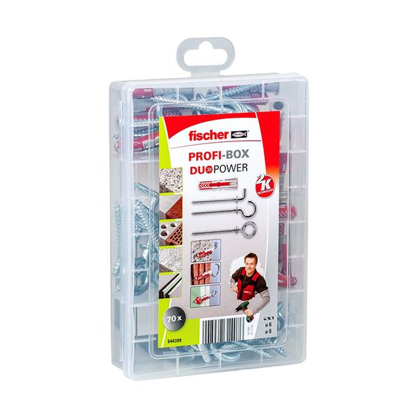 fischer DuoPower + hooks Profi-Box - 70 pieces