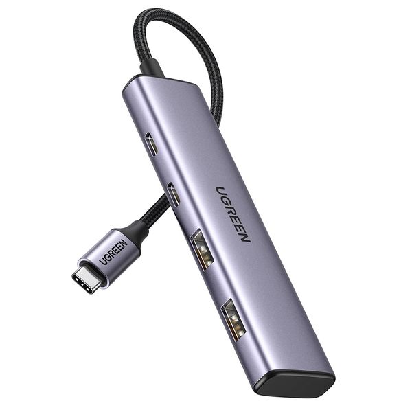 UGreen 15395 USBC 2XUSB-A+2XUSB-C 4Port Hub-GY