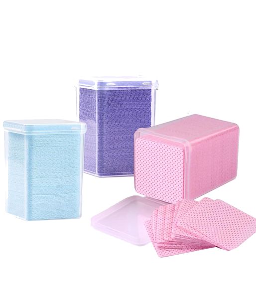 600 Piece Lint Free Nail Wipes, Non-Woven Fabric Nail Lash Glue Cleaning Wipes