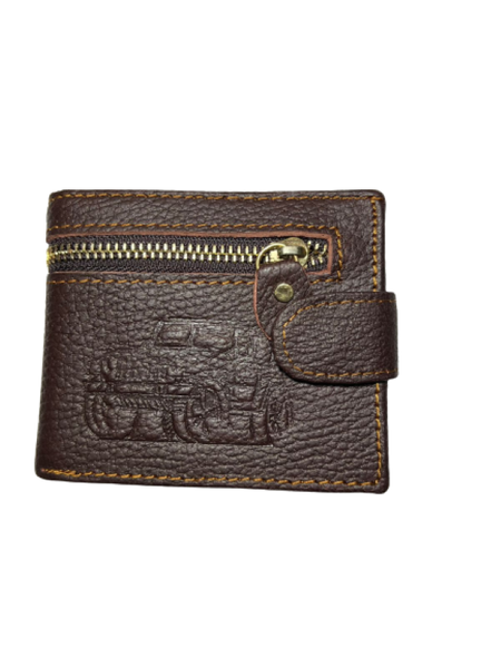 Men Genuine Leather Wallet Brown 861-03