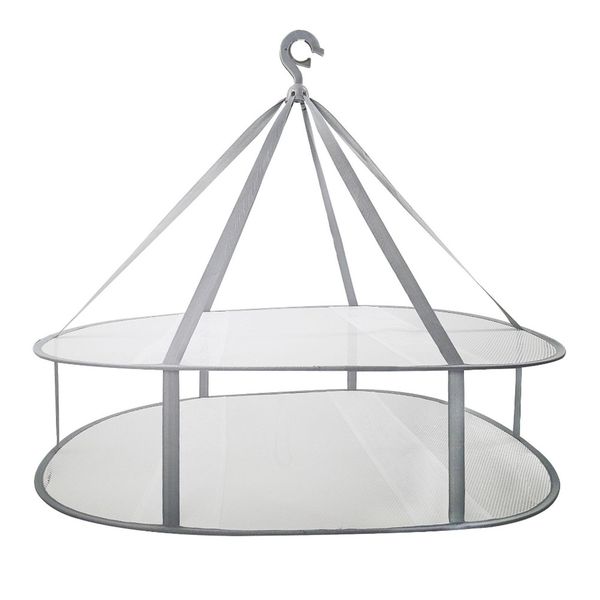 2-Tier Sweater Drying Rack Hanging Clothes Dryer Foldable Clothing
