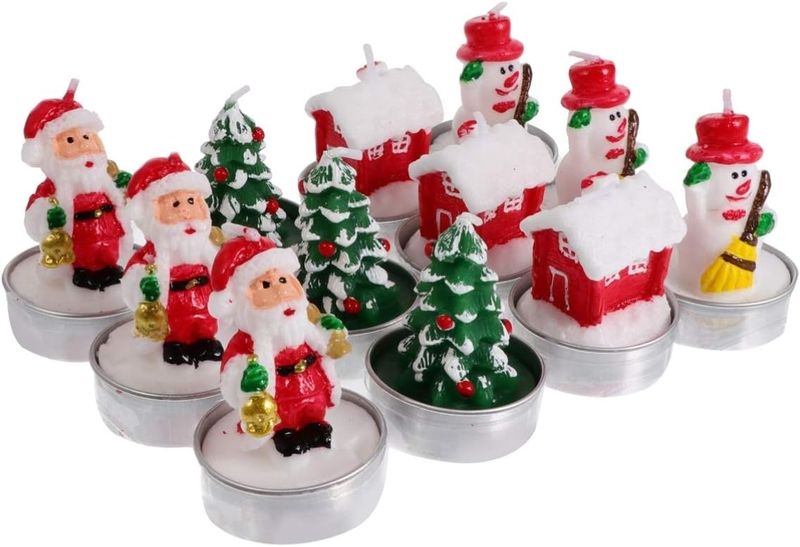 Wax Cm Unscented Candle Set Of 12