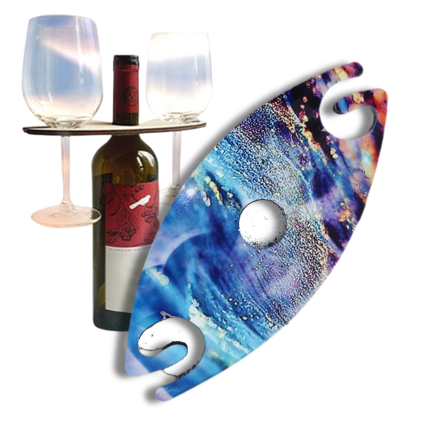 Wine Glass Holder - Wine Glass Caddy - Hanging Wine Glasses around Bottle