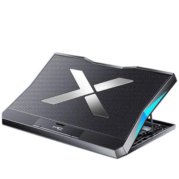 6-Fan Adjustable Laptop Cooling Pad with LED Airflow System