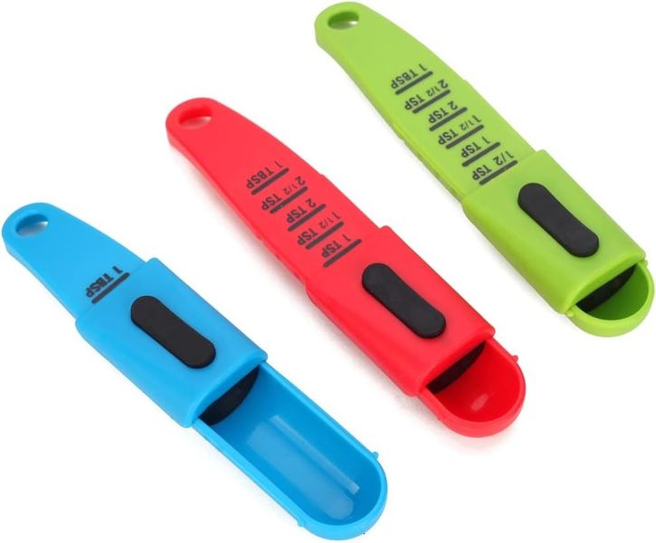 3 Piece Baking Preparation Utensils Adjustable Measuring Spoon