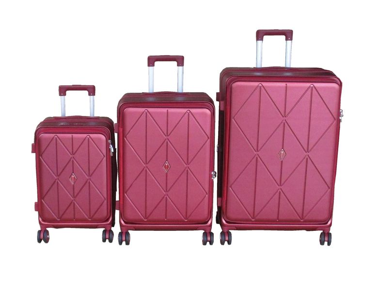 PC Hardshell Luggage Set with Spinner Wheels and TSA Locks - Silver - 3-Piece