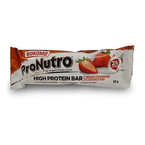 Pronutro High Protein Bar Creamy Strawberry (16 Bars x 50g) Shop