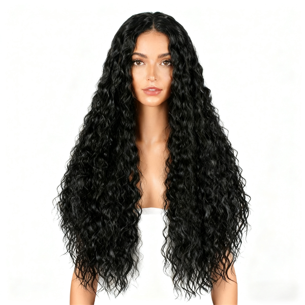 Small Curly Black Long Hair Wig, Afro Tone