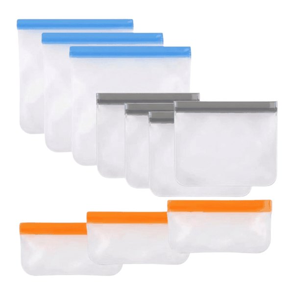 Reusable Silicone Food Storage Bag - 10 Piece