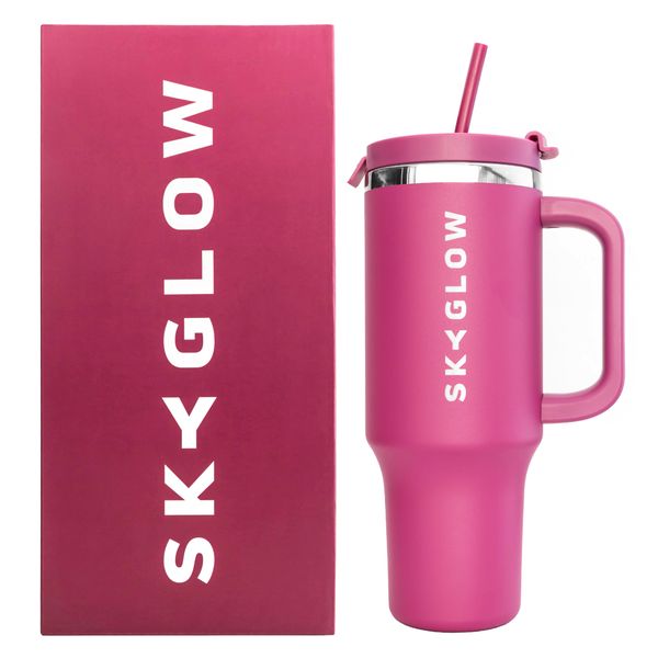 SkyGlow 1.2L Leakproof Tumbler with Straw &amp; Handle - Vacuum Insulated