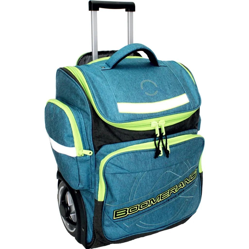 Boomerang Big Wheel Trolley Backpack Turquoise & Green Melange | Shop ...