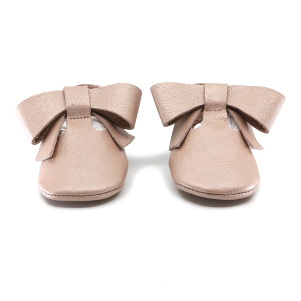 Leather Big Bow Baby Shoes