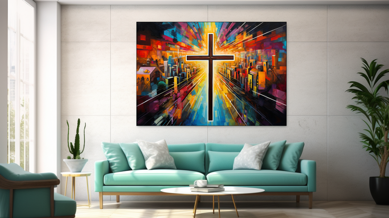 Canvas Wall Art - Sacred Crossroads Abstract - JT0125