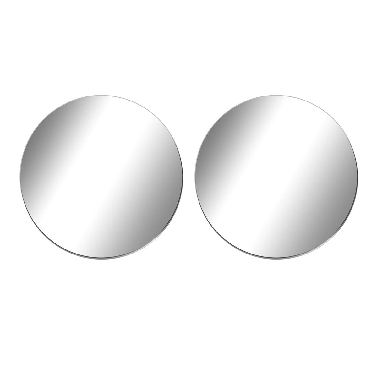 Mix Box 2 Pack Acrylic Self Adhesive Round Wall Mirror-50cm