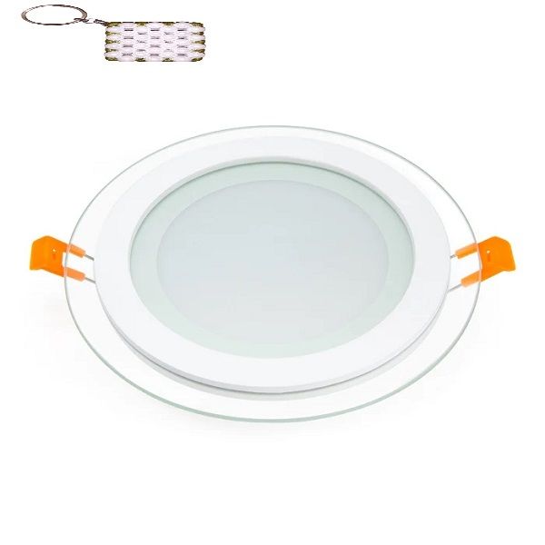 LED Round Glass Panel Ceiling Light 6W+Key Holder