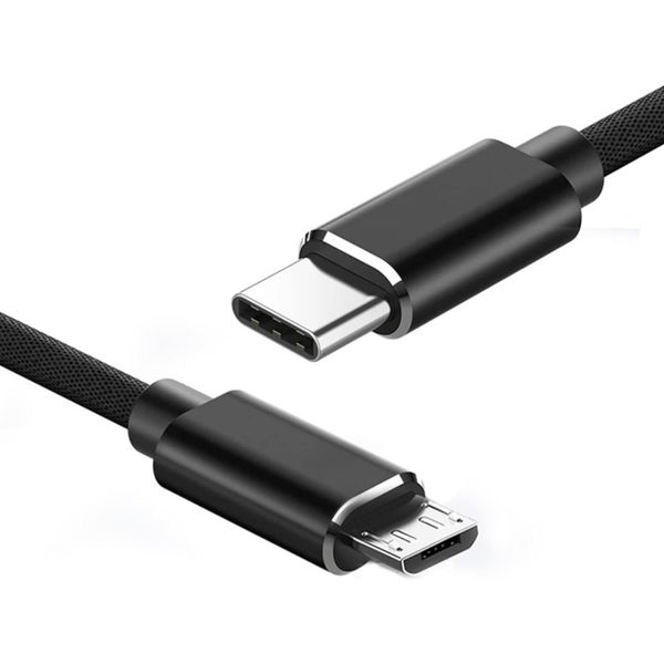 USB-C to USB Micro B Cable 5 Pin Charging Cord Support OTG Charge &amp; Sync 1m