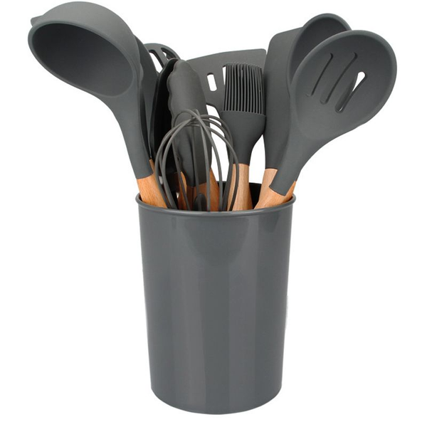 12 Piece Non-Stick Kitchen Utensil Set -Pink
