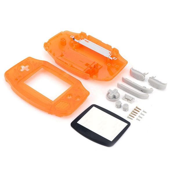 Orange transparent GBA shell