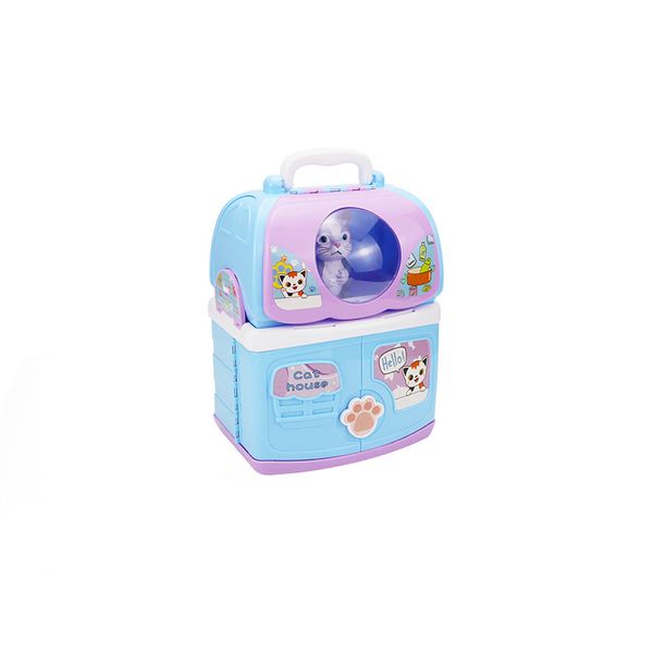 Olive Tree - Pet Cat Trolley Backpack Play House Toy Blue
