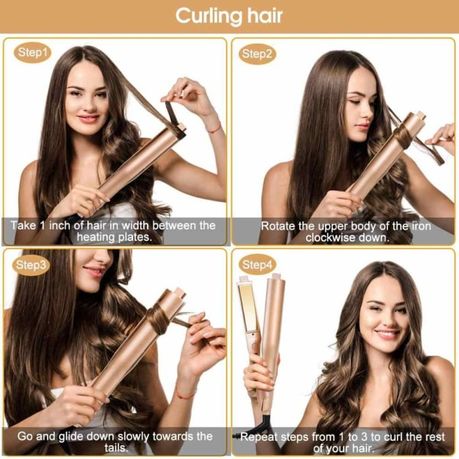 how to tong hair with straighteners