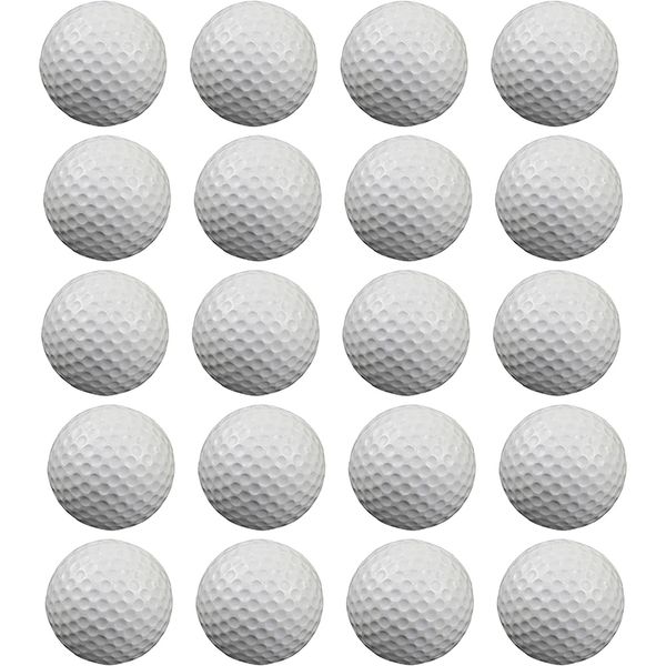 20 Pcs Golf Practice Foam Ball,for Backyard Hitting Mat,White