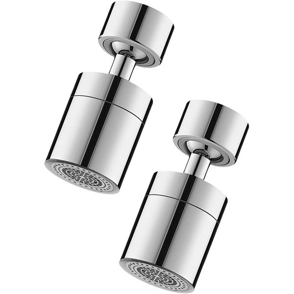 2Pieces Kitchen Faucet Aerator, 360 Swivel Kitchen Sink Faucet Sprayer