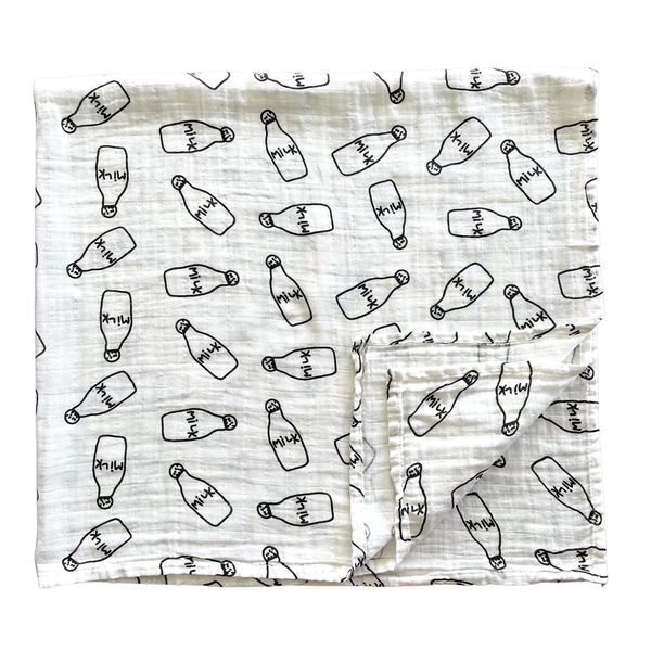 Soft Organic Muslin Receiving Blanket - Milk