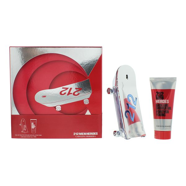Carolina Herrera 212 Heroes Gift Set EDT 90ml, Shower Gel(Parallel Import)