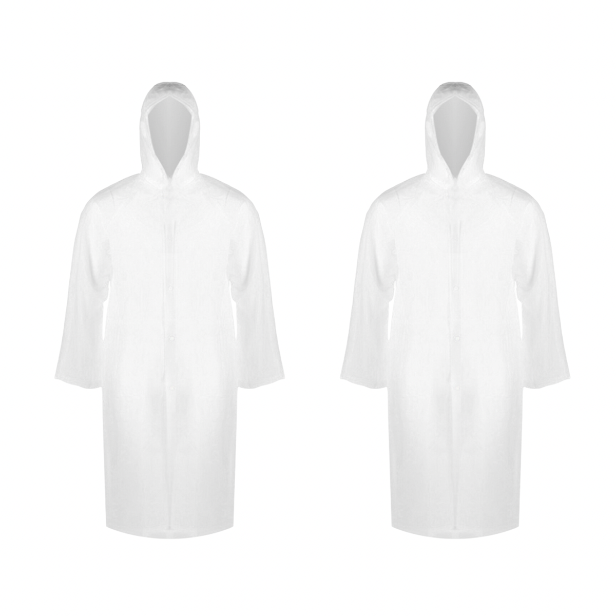 Unisex Adult EcoFriendly Lightweight PEVA Rain Jacket 2 Pack Shop