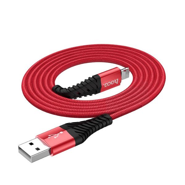 Hoco X38 1M Fast 2.4A Charging Data Cable for Lightning - Red