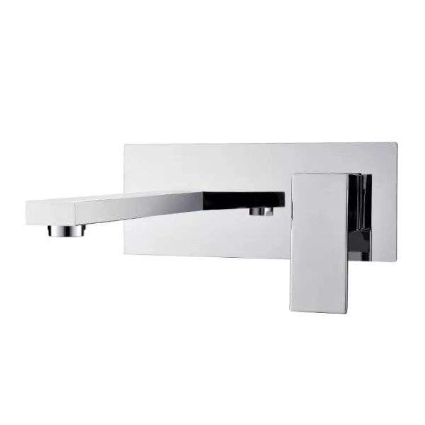 Square Wall Mounted Brass Basin Mixer Chrome | Shop Today. Get It ...