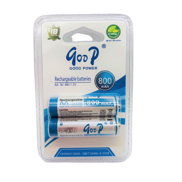 ZF Goop AA rechargeable batteries 800mah 2 Pcs