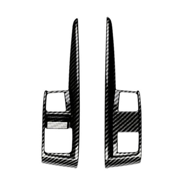 Car Central Control Panel Gear Shift Cover Trim Strips Carbon Fiber