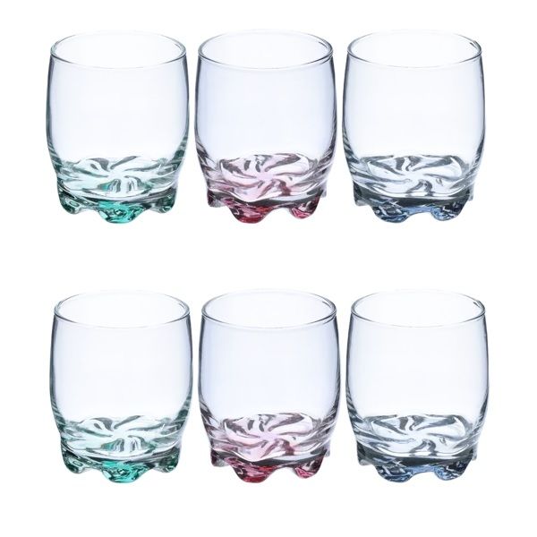 Coral Whiskey Glasses - 6 Pack