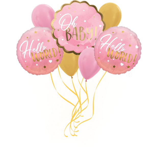 Baby Girl Balloon Bouquet