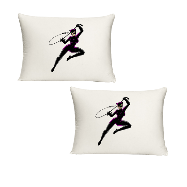 Cat Woman Twin Standard Pillowcases