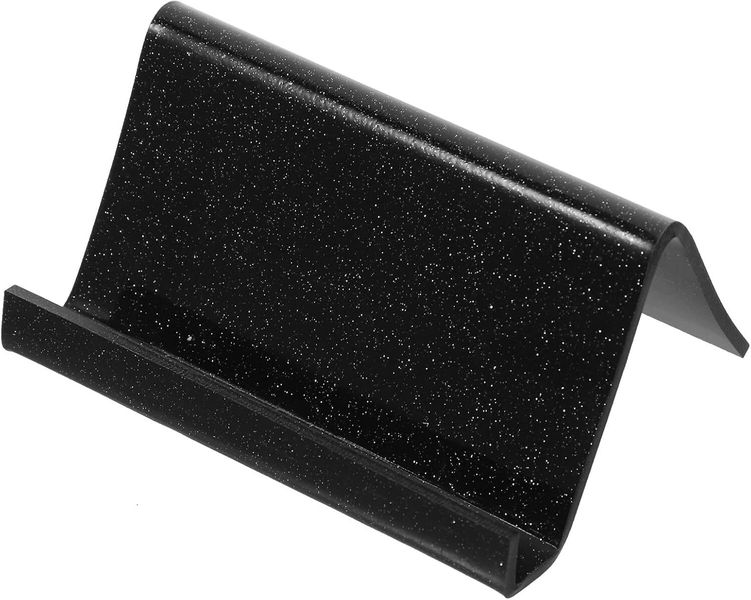 Business Card Holder Acrylic Desktop Stand Black Glitter Card Display