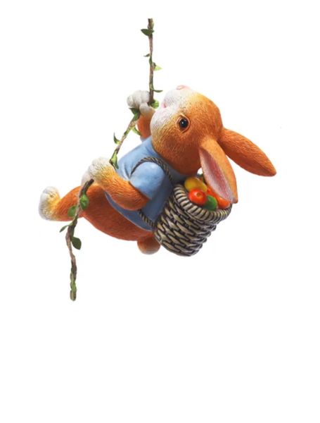 Garden Climbing Rabbit Sculpture Garden Ornament Decor