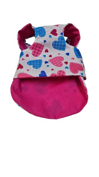 Adjustable Velcro Dog Jacket - Heart Pattern