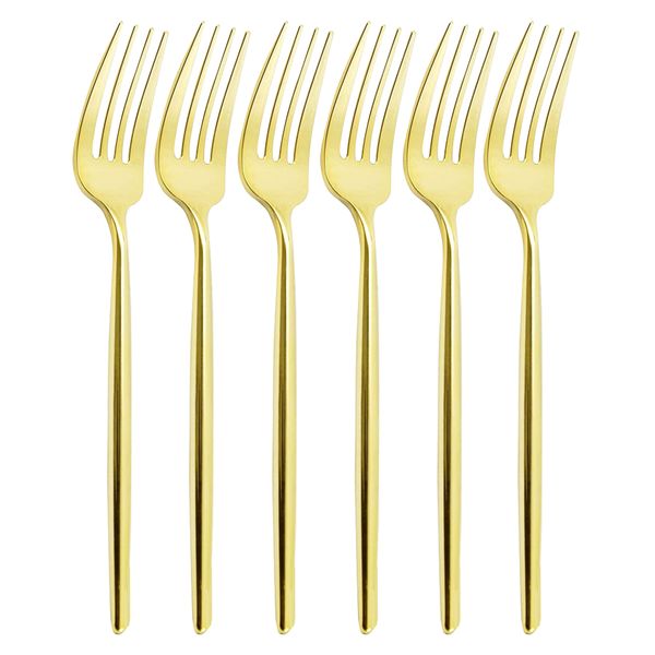 Set of 6 - Elegant Stainless Steel Tableware Dinner Fork