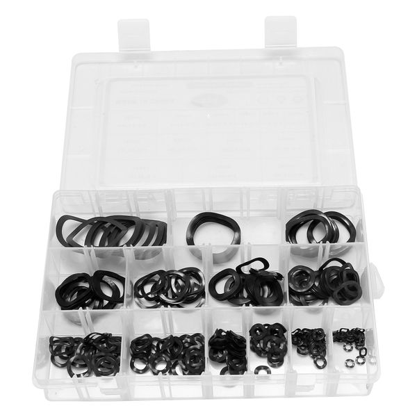 320Pcs Carbon Steel Crinkle Spring Three Wave Washers Assortment Kit