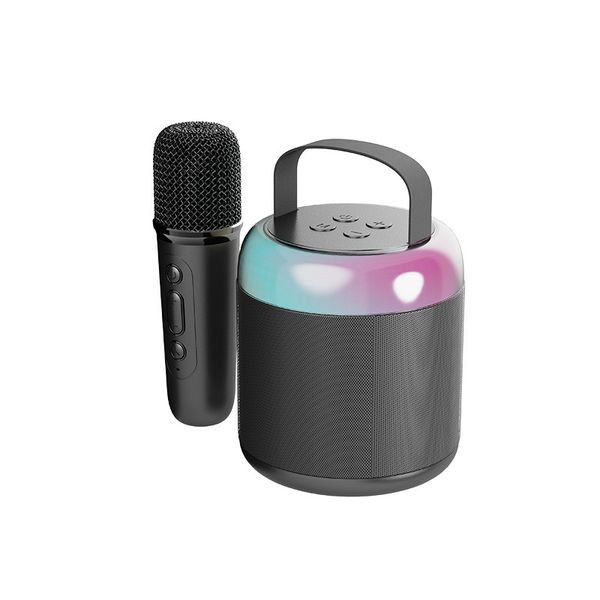 Portable Audio Bluetooth Speaker With Karaoke Microphone RGB Light