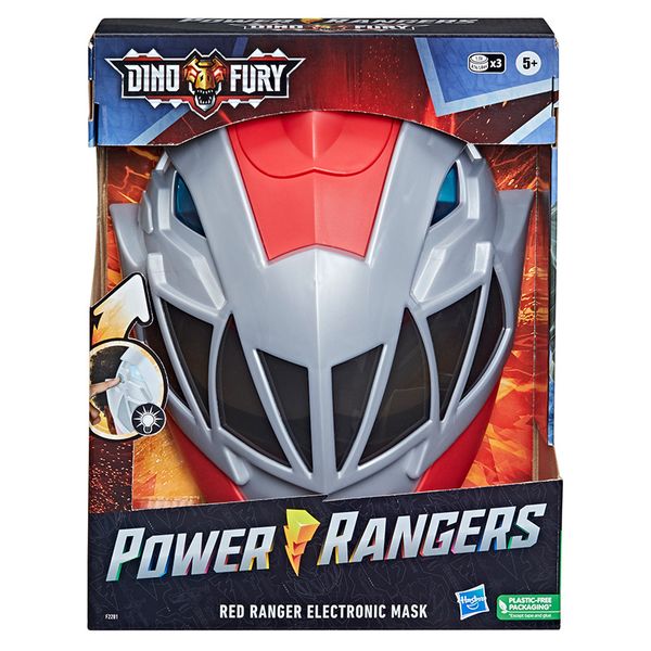 POWER RANGERS Dino Fury Red Ranger Electronic Mask Roleplay Toy F2281