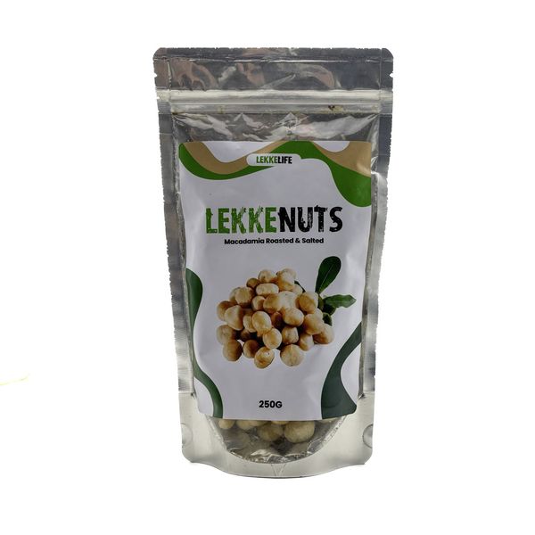 LekkeNuts-Macadamia roasted salted 250g
