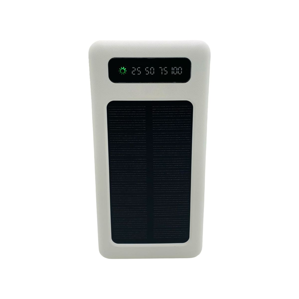 Solar Power Bank 20000mAh - With LED Light & 3-in-1 Cable