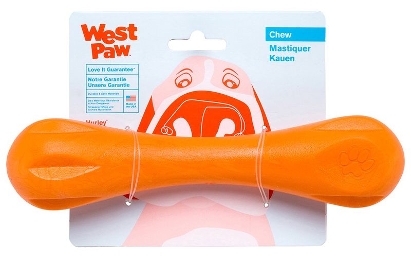 West Paw - Hurley Dog Chew Toy Orange Small