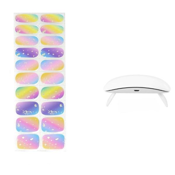 Synergy360 Gel Nail Strips: Self-Adhesive With Nail Lamp - Mixed Pastel