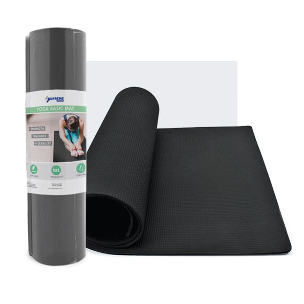 Sunta Yoga Gym Mat Black 1800 x 600 x 5.5mm