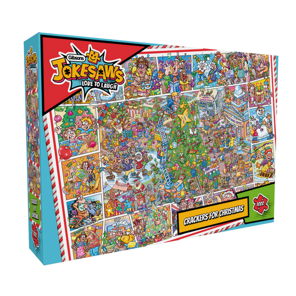 Gibsons - Jokesaws: Crackers for Christmas - 1000 Piece Jigsaw Puzzle