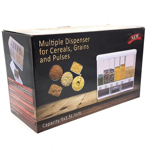 Multiple Dispenser For Grains &amp; Cereals - Dry food storage system
